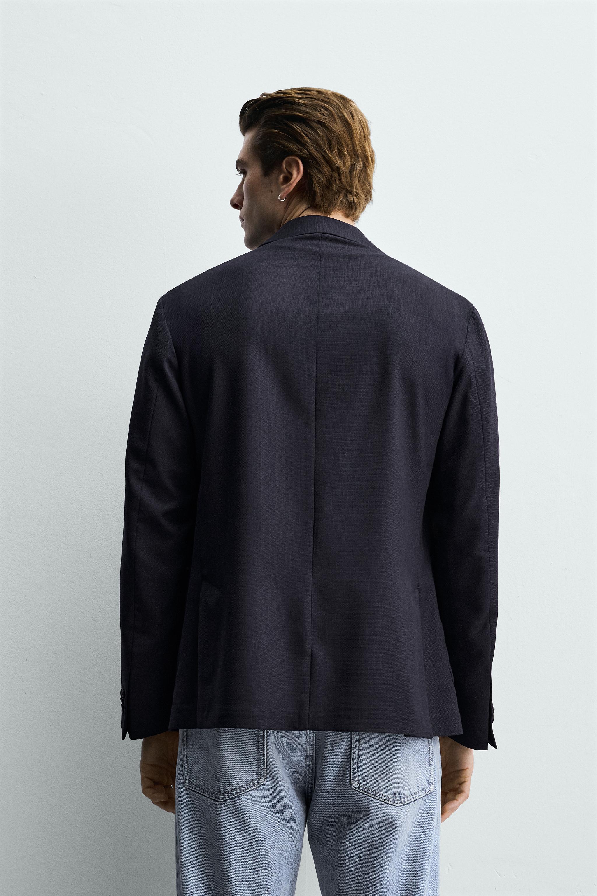 RELAXED FIT TEXTURED BLAZER